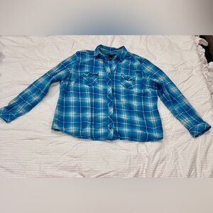 Bit & Bridle Teal Plaid Button-Down Shirt